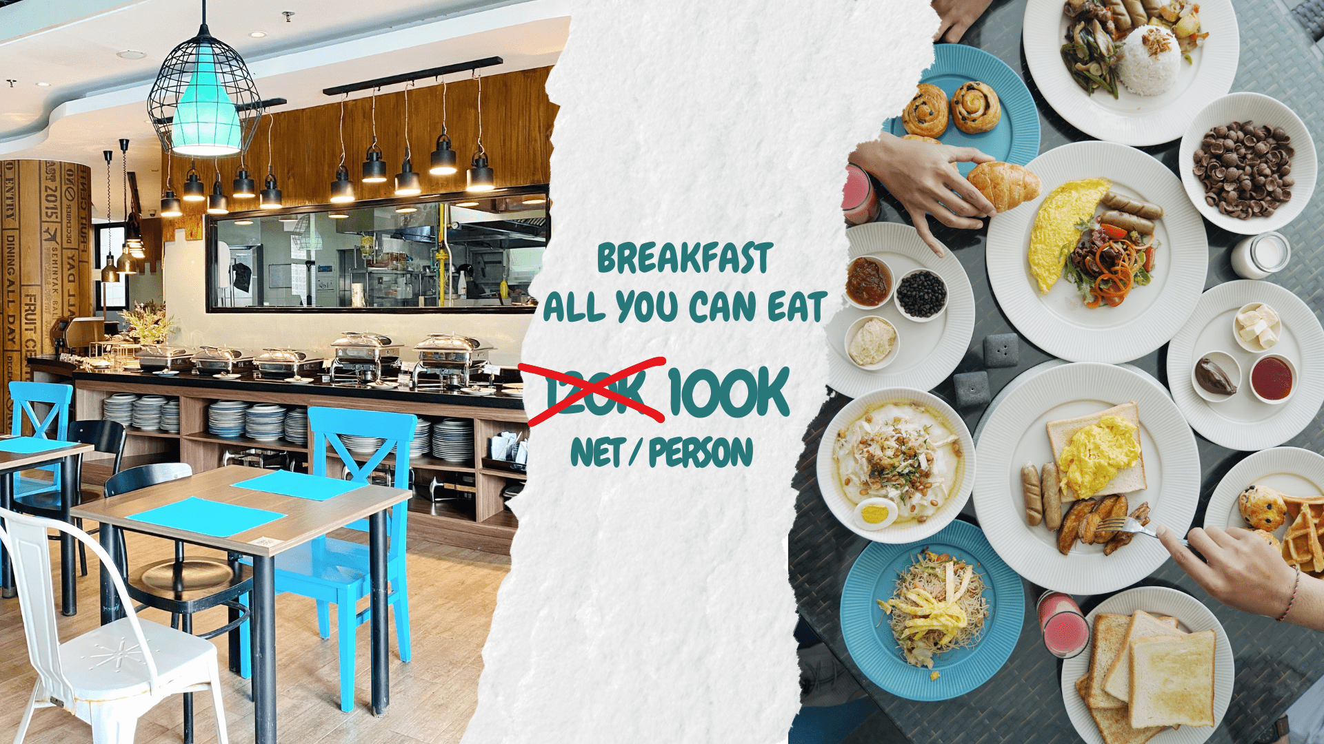 All You Can Eat Breakfast <br>only IDR 100,000 net/person